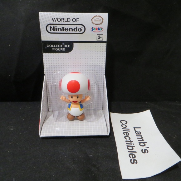 Red Toad World of Nintendo white box 2.5" figure Jakks Pacific action figure toy - Picture 1 of 16